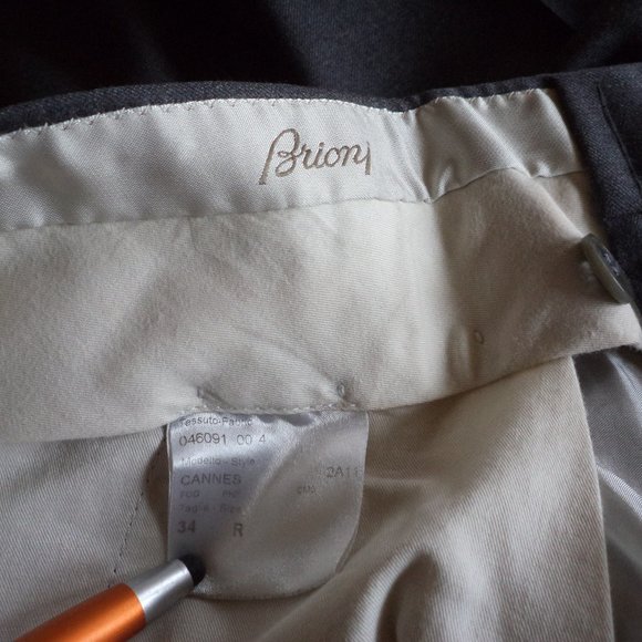 BRIONI PANTS -CARNES-Slate Gray Pants-Italy-
Size: 34R DRASTICALLY REDUCED$$$ - Picture 10 of 14
